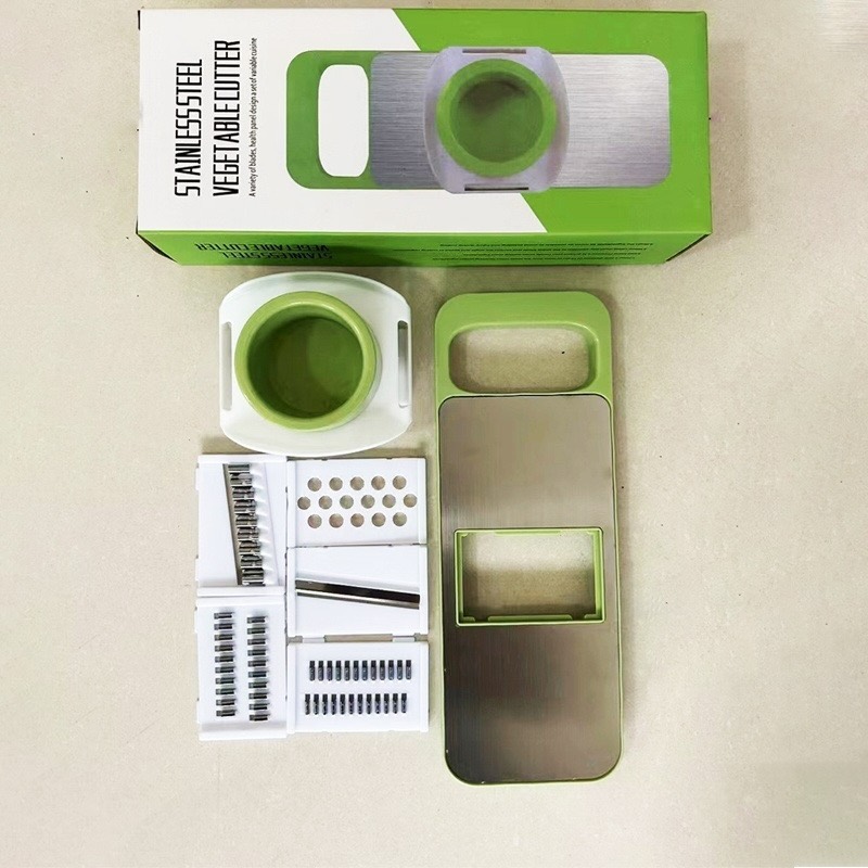 Multifunctional 5-Blade Vegetable Cutter & Grater | Stainless Steel Kitchen Tool - Image 7